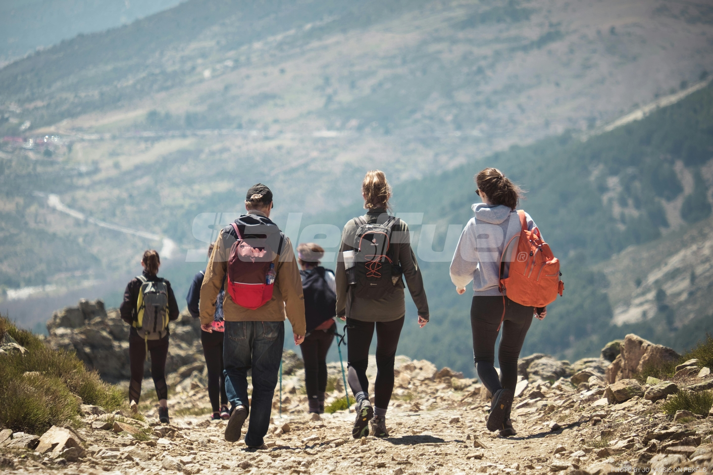 people hiking