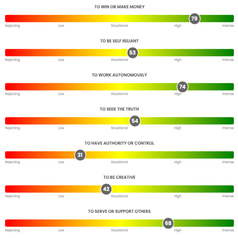 TeamTrait Motivators Chart | employment assessment test leadership assessment test TeamTrait Motivators behavioral test behavioral analysis behavioral test employment assessment test leadership assessment test