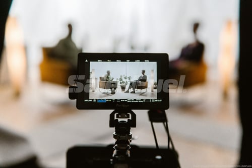 video recording two people