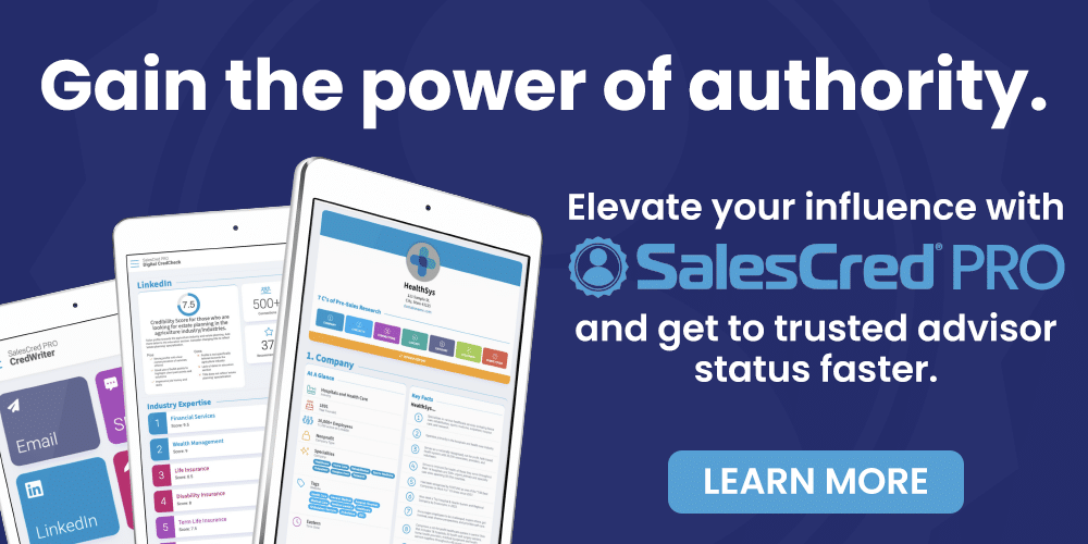 SalesCred PRO: digital credibility tools, prospect research, CredWriter