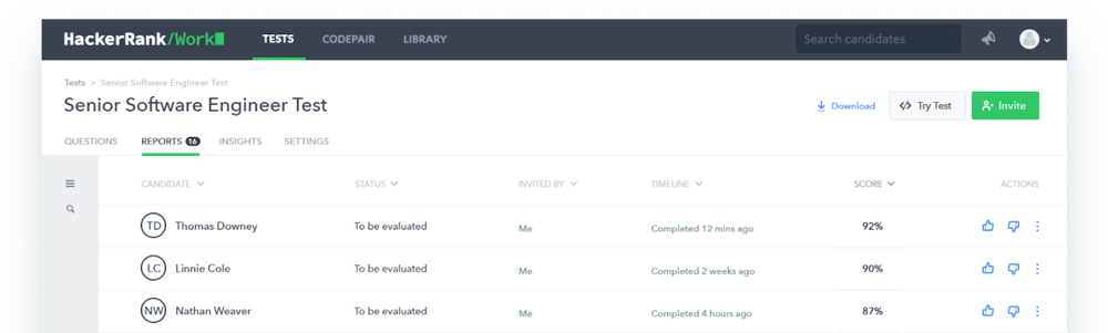 hackerrank behavioral assessment tool