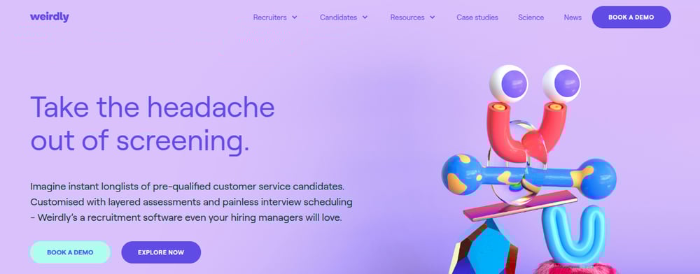 weirdly website behavioral assessment tool