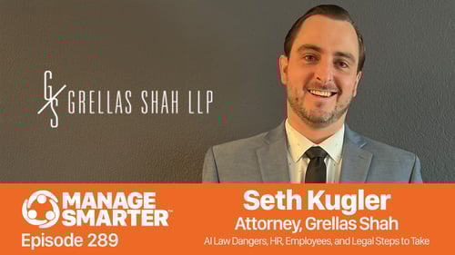 AI law, AI legal, AI hiring, AI-risks, employee handbook, Seth Kugler, Grellas Shah, Manage Smarter, management podcast, Manage Smarter, SalesFuel, TeamTrait