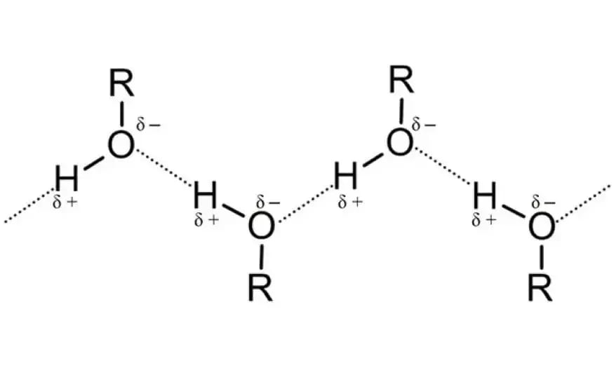 Intermolecular Hydrogen Bonding in Alcohols