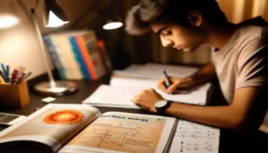 Surface Energy Student Studying