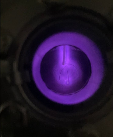 Plasma with spherical grid at E-1 Torr 
