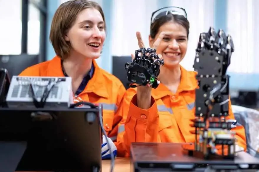 mechatronics engineer working with Robotic Hand