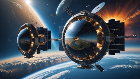 Mirror Satellites in space, redirecting sunlight on demand
