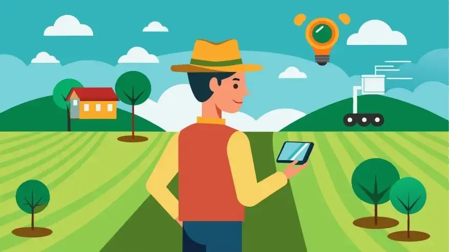 Sustainable Industrial Farming Concept