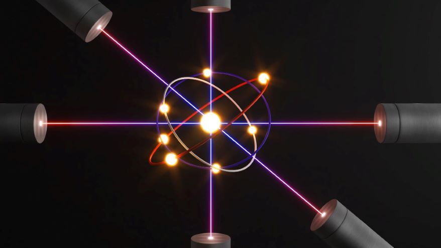 Excitation of an electron in a nucleus