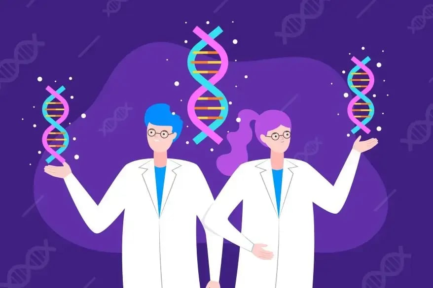 Hereditary and DNA molecules in biochemistry
