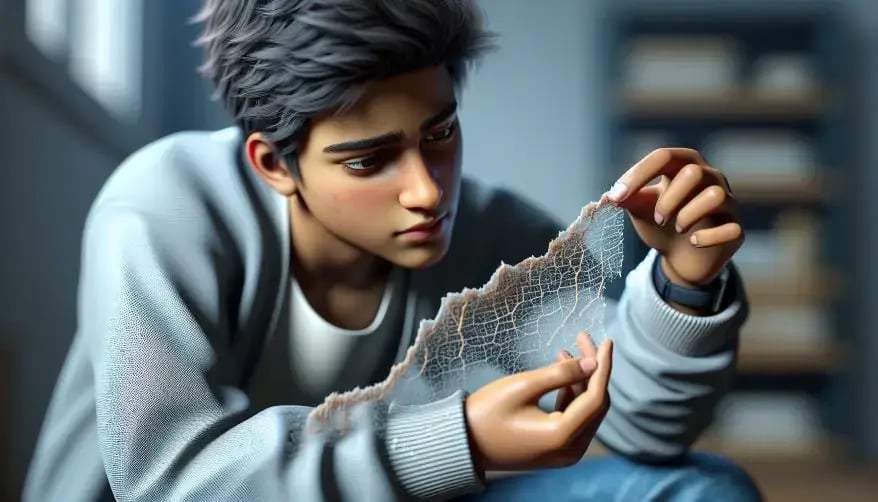 Illustration of Self Healing Material