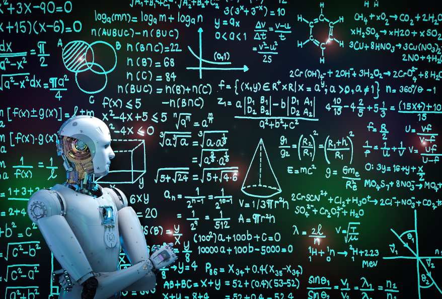 AI robot solving math