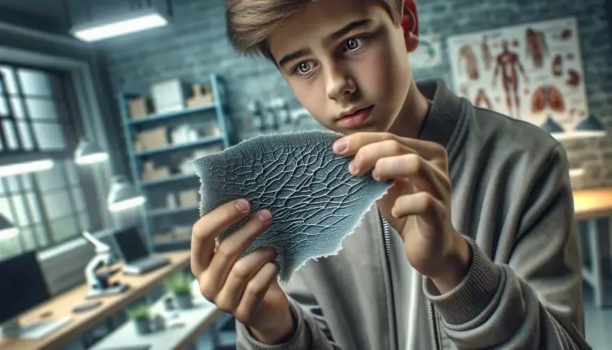 A Teen is Studying about Self Healing Materials 