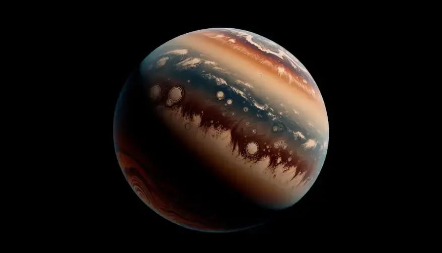 An Artist's Imagination of K2 18B Exoplanet