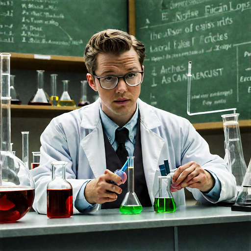 A man in a lab coat.
