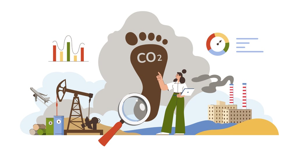 Artistic Representation of the Factors Contributing Carbon Footprint