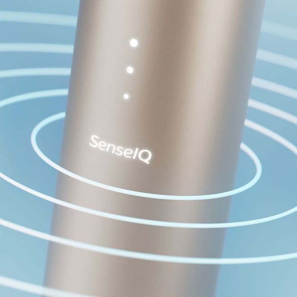 Philips senseIQ hilft dir, deine regelmäßige Zahnpflege effizienter zu gestalten.