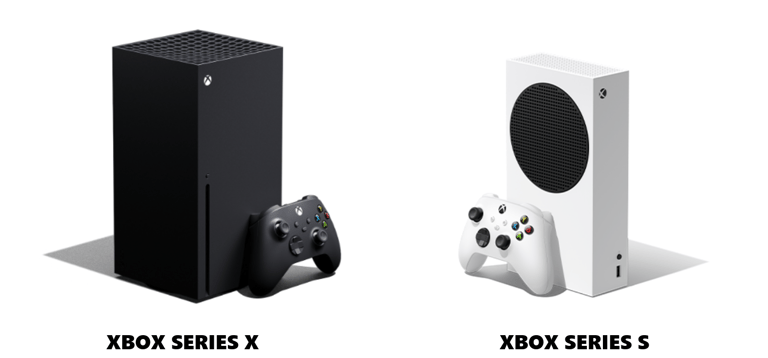 Xbox Series X und S nebeneinander