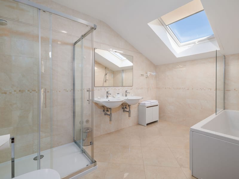 undefined balcony overlooking Adriatic sea in Krk Island