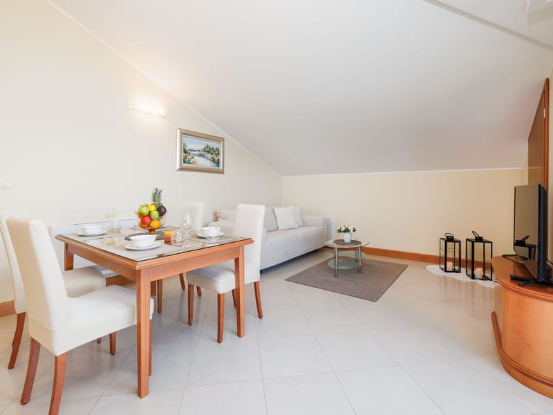 undefined balcony overlooking Adriatic sea in Krk Island