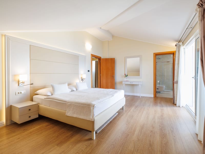 undefined bedroom with sea view in Malinska