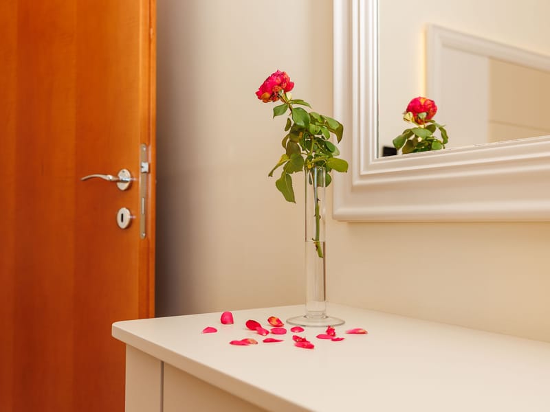 undefined balcony overlooking Adriatic sea in Krk Island