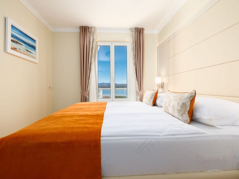 undefined bedroom with sea view in Malinska