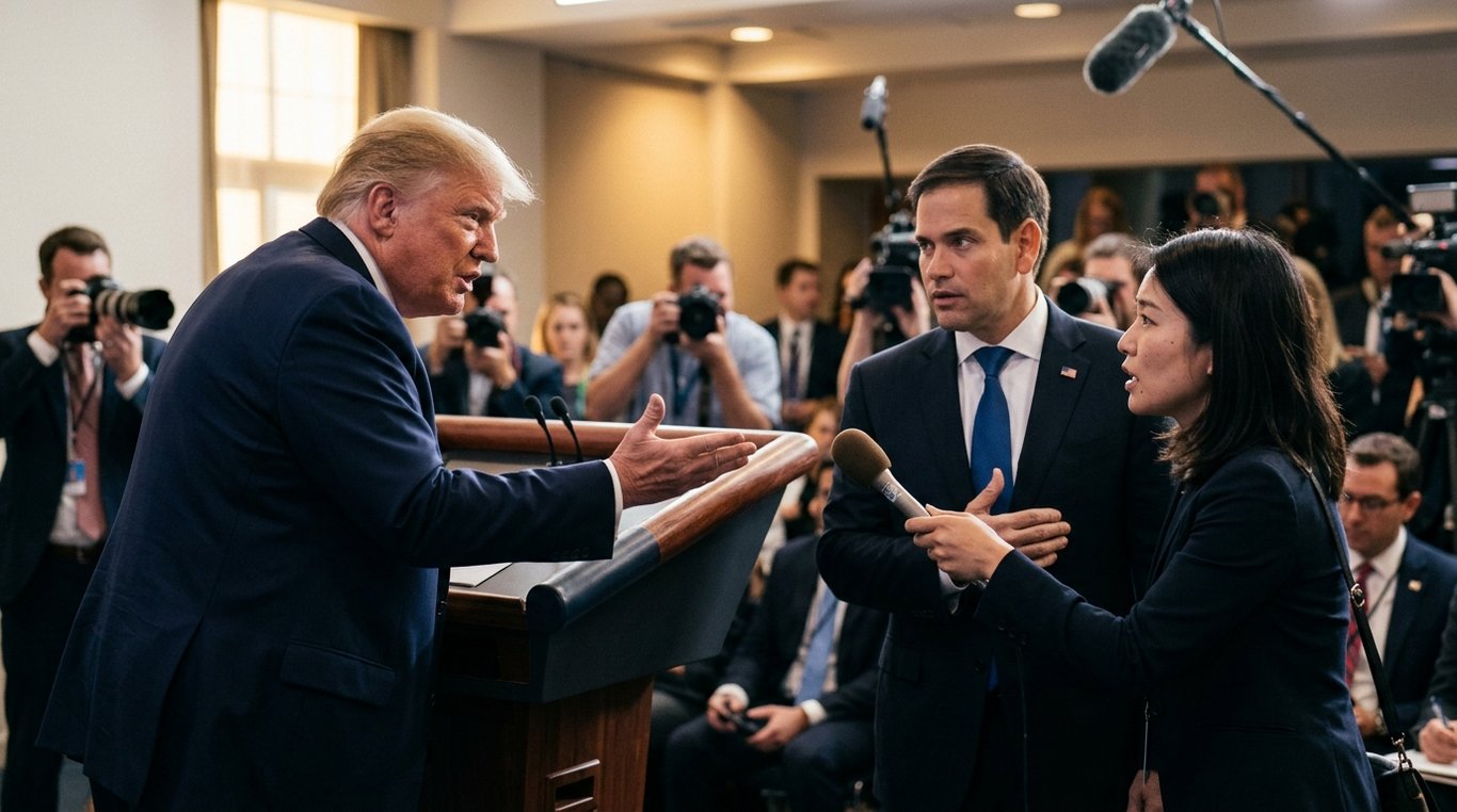 Trump ve Japon Muhabir Arasındaki İletişim Engeli: Rubio Aracı Oldu