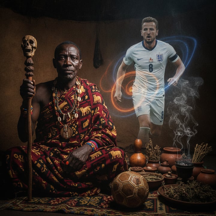 Ganalı Şamanın Harry Kane'e Yönelik Büyü İddiaları Dünya Kupası'nda Gündem Oldu