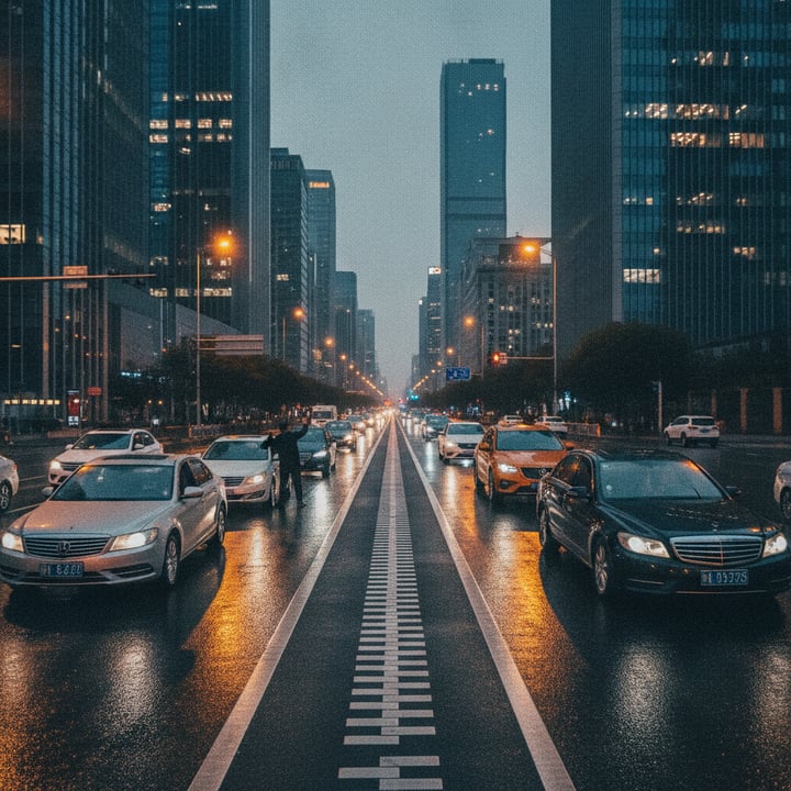 Çin'de Trafikte 'Fermuar Birleşme' Tekniği Tartışma Yarattı