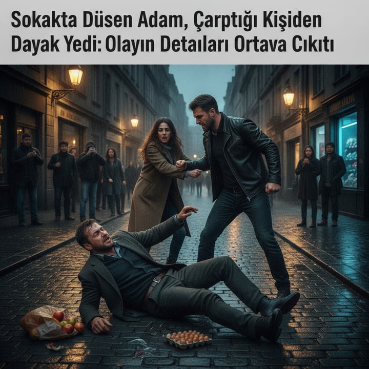 Sokakta Düşen Adam, Çarptığı Kişiden Dayak Yedi: Olayın Detayları Ortaya Çıktı