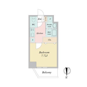 E 1Kの間取り図