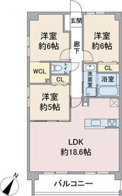 A 3LDKの間取り図