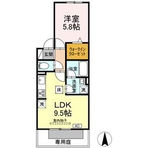 101 1LDKの間取り図