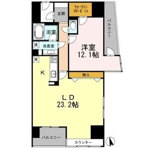 C2 1LDKの間取り図