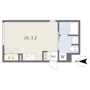 B 1Rの間取り図