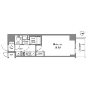 D 1Kの間取り図