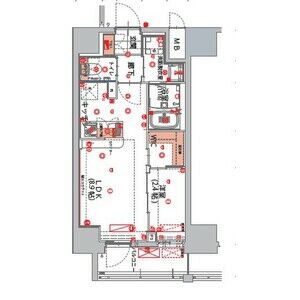 805 1LDKの間取り図