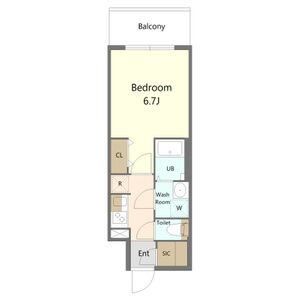 B 1Kの間取り図