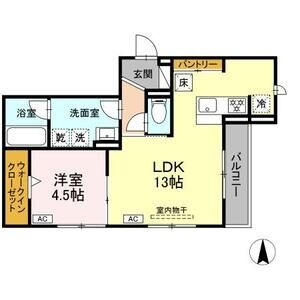 A1 1LDKの間取り図