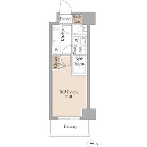 B 1Kの間取り図