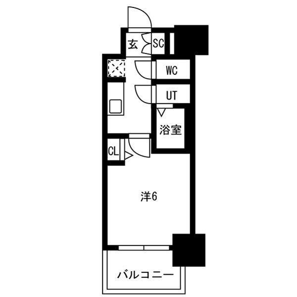 C1 1Kの間取り図