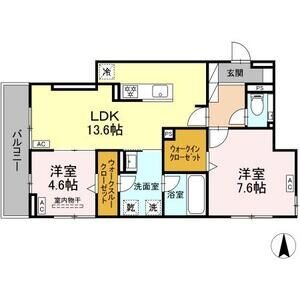 B3 2LDKの間取り図