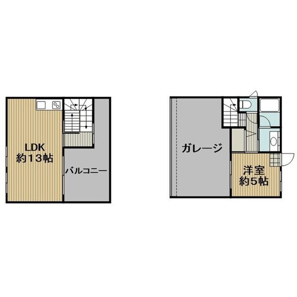 A 1LDKの間取り図