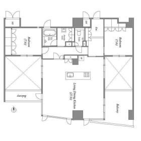H 2LDKの間取り図