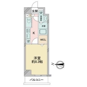 C 1Kの間取り図