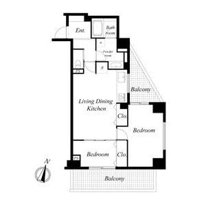 65.85㎡ 2LDK 2LDKの間取り図