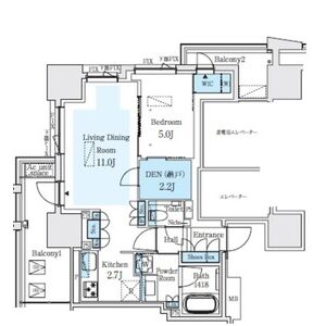1LDK 50.98㎡ 1LDKの間取り図