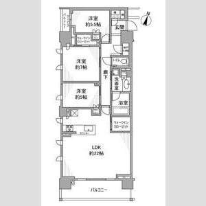 C 3LDKの間取り図